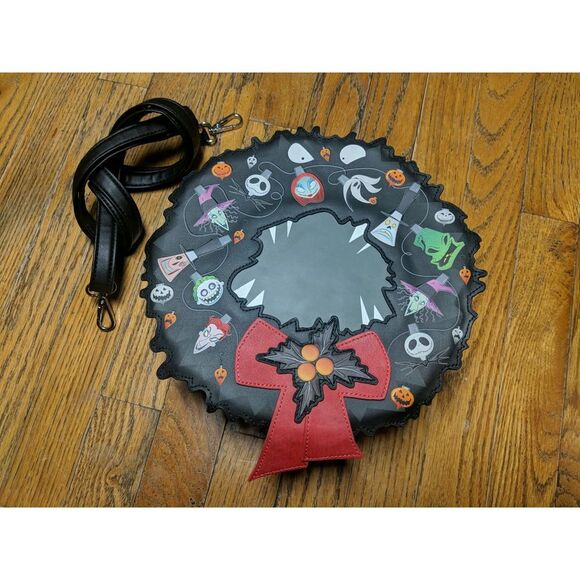 Nightmare Before Christmas Wreath String Lights‎ Glow Crossbody Bag - Picture 1 of 16